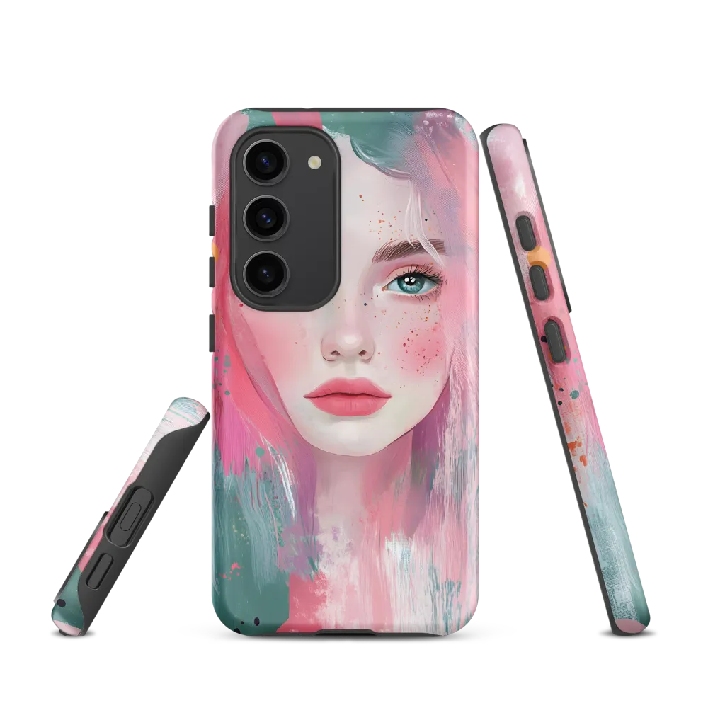 Dreamy Serenity: A Contemporary Portrait | Phone Case |  S23 | Tough Case | Matte