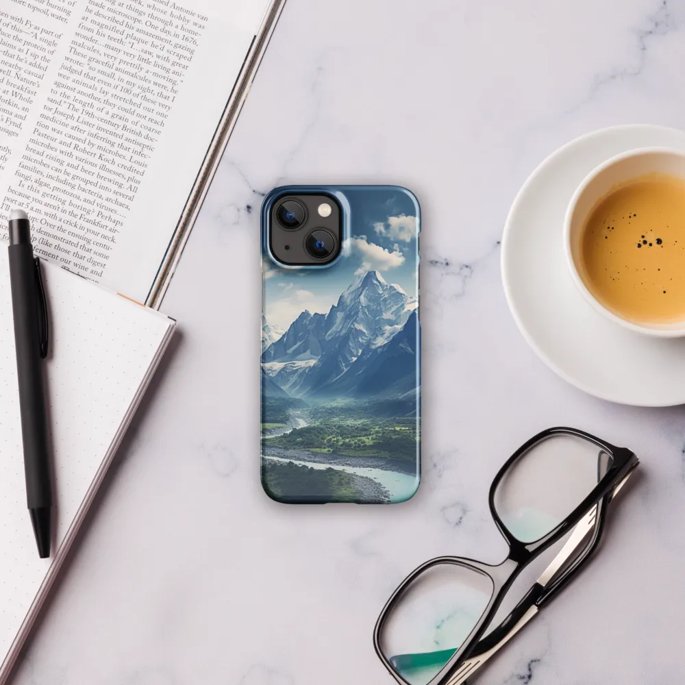 Majestic Serenity: A Landscape of Mountains and Rivers | Phone Case |  13 Mini | Snap Case | Glossy