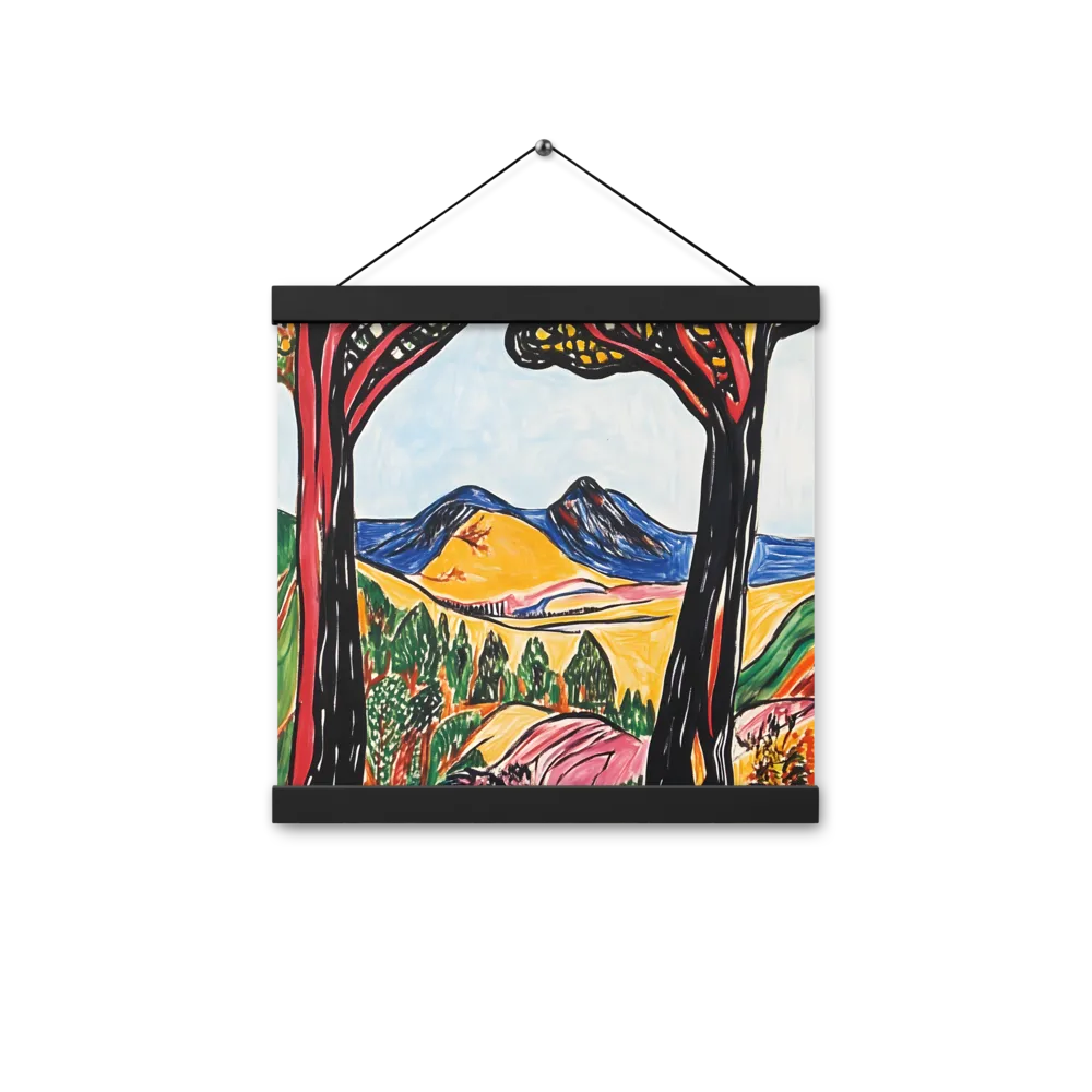 Vibrant Nature's Embrace | Poster With Black Wood Hanger | 12″×12″