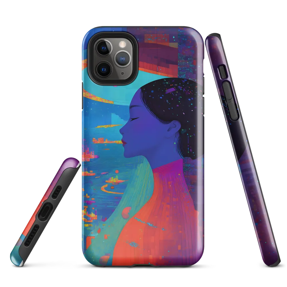 Serene Reflections in a Futuristic Dreamscape | Phone Case |  11 Pro Max | Tough Case | Glossy