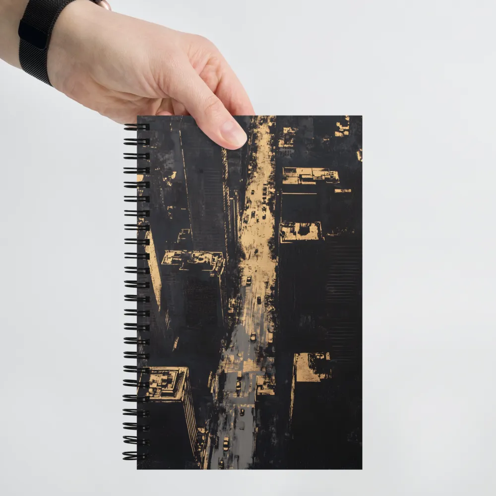 Golden Echoes of the Urban Landscape | Spiral Notebook