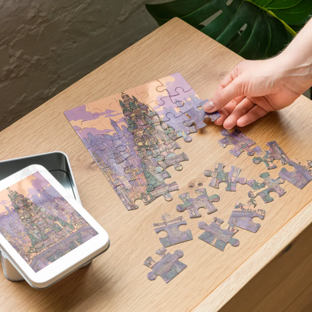 Yuletide Tower 
 Jigsaw Puzzle in Tin Box