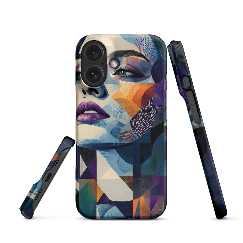 Fragmented Mystery: A Modern Portrait | Phone Case |  16 | Snap Case | Matte