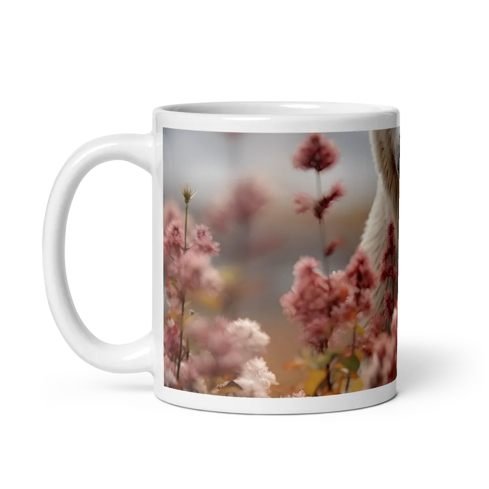 Curiosity Among Blooms: The Polar Bear | Mug with White inside | 11 oz