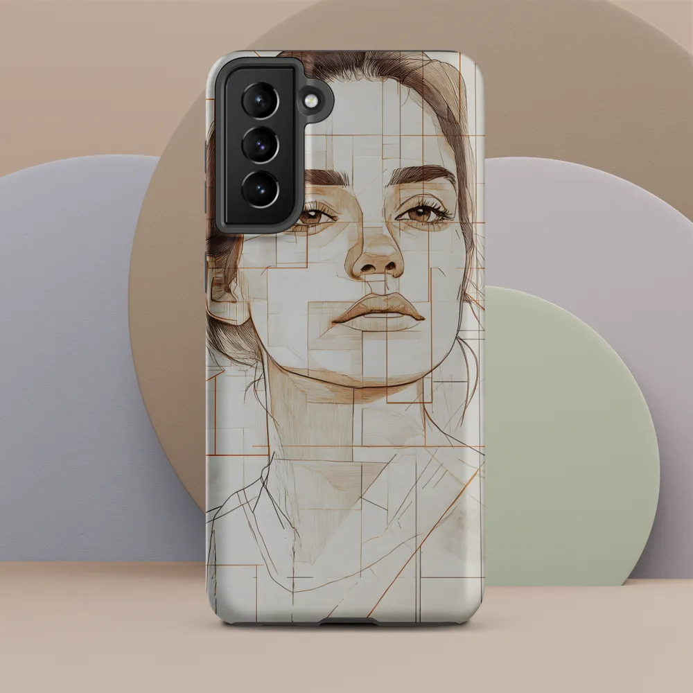 Geometric Serenity: A Minimalist Portrait
