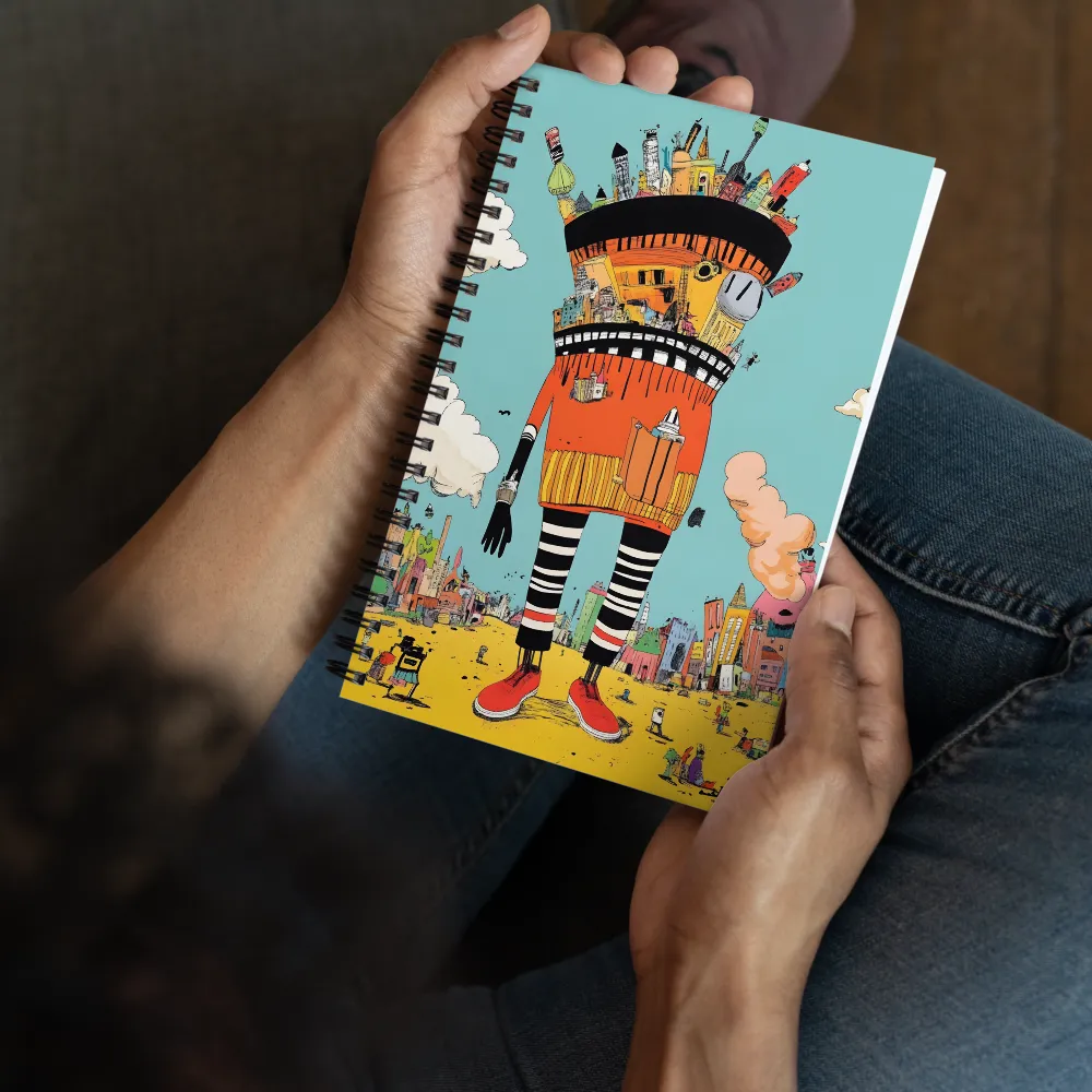 Urban Fantasia: A Whimsical Encounter | Spiral Notebook