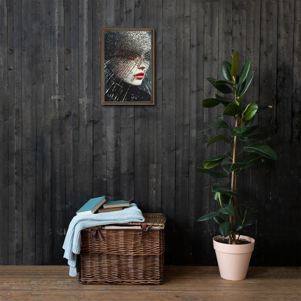 Fractured Identity | Canvas with Brown Frame | 12″×18″