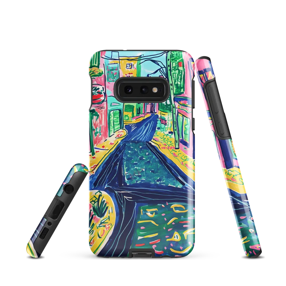 Dreamy Street in Vibrant Hues