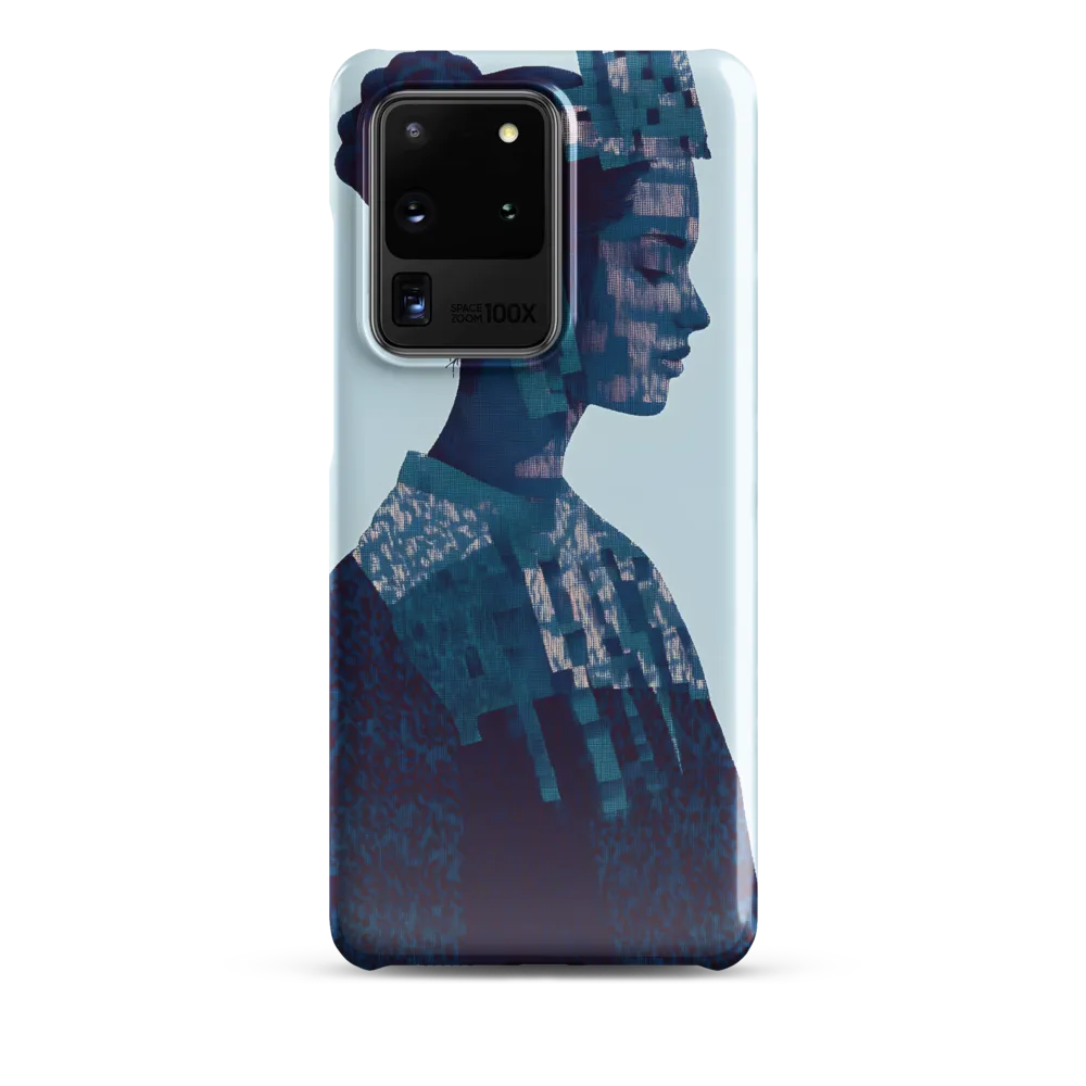 Digital Portrait in Abstract Blue