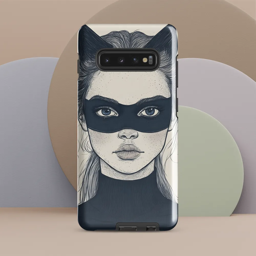 Whimsical Cat Girl | Phone Case |  S10 Plus | Tough Case | Glossy