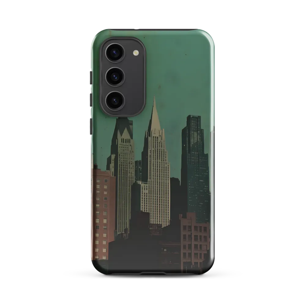 Urban Nostalgia: A Retro Cityscape | Phone Case |  S23 Plus | Tough Case | Glossy