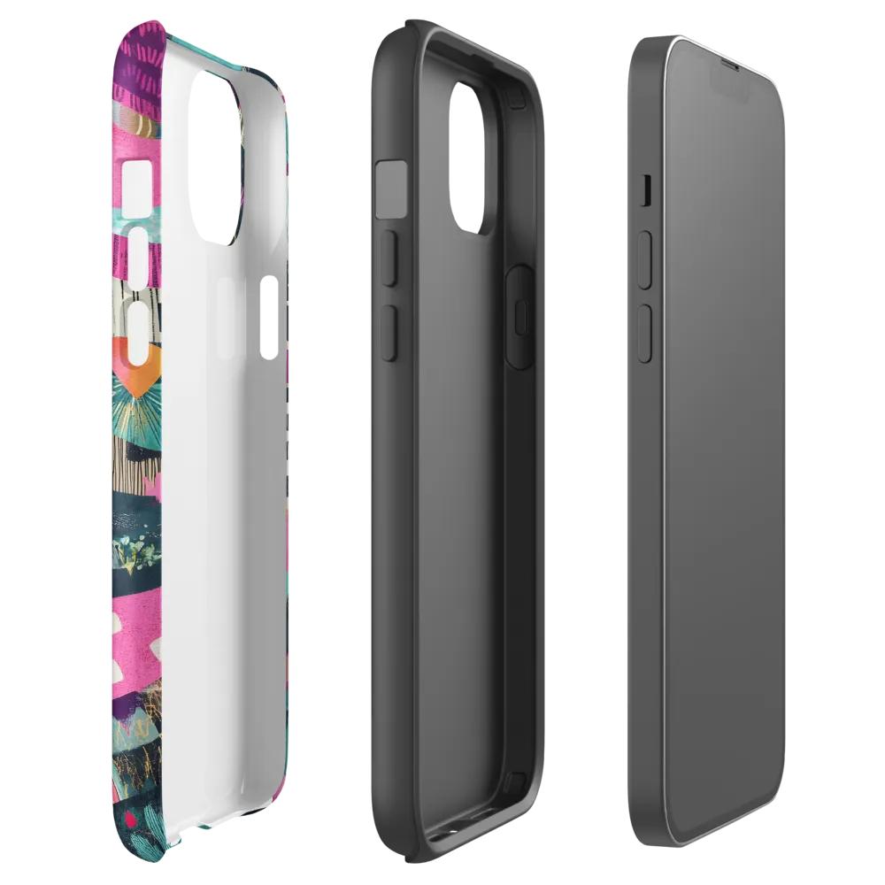 Whimsical Journey Through a Vibrant Landscape | Phone Case |  14 Plus | Tough Case | Matte