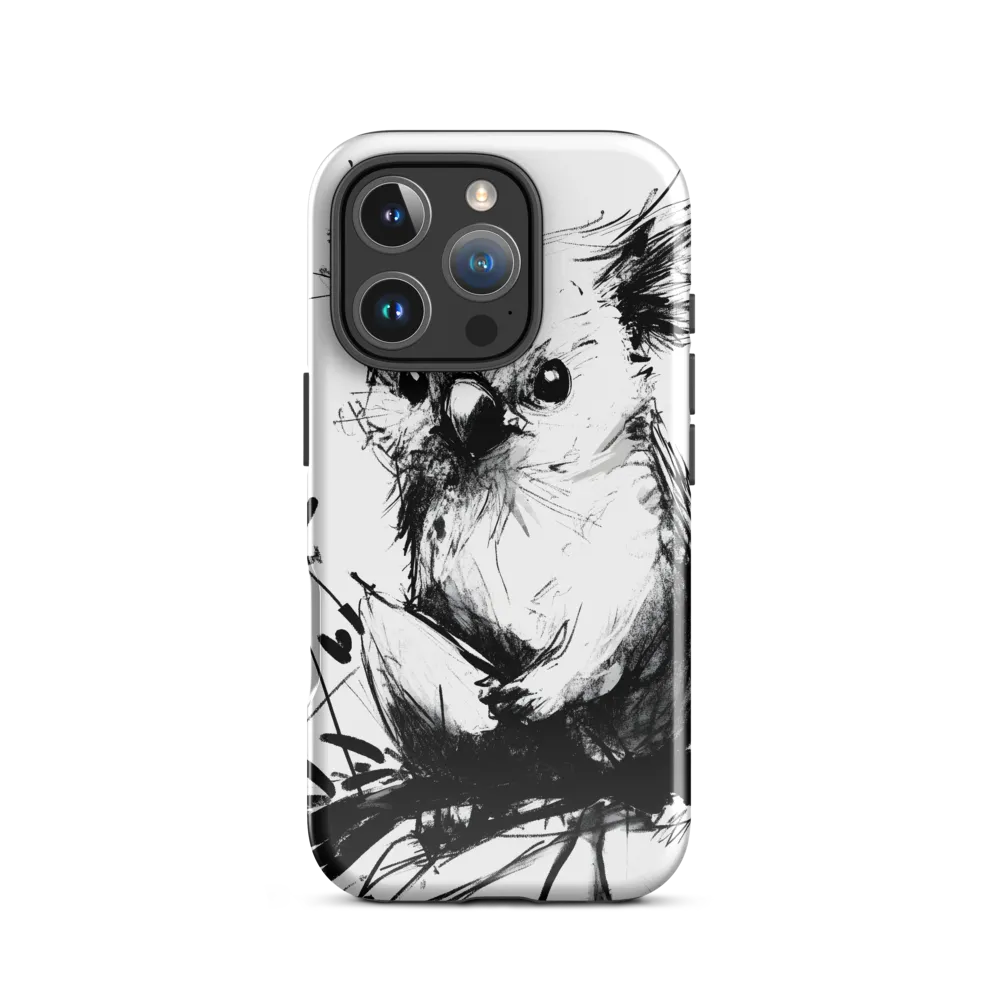 Whimsical Koala in Ink | Phone Case |  16 Pro | Tough Case | Glossy