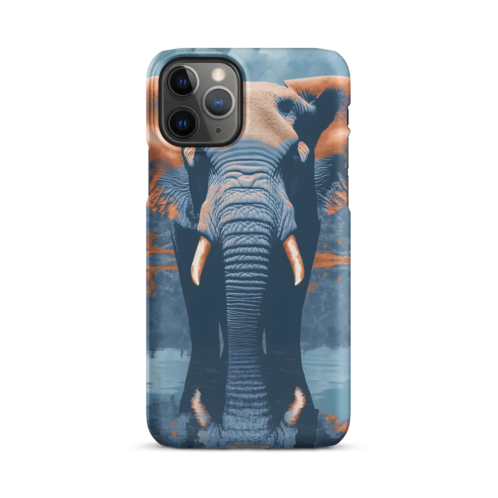 Majestic Reflection: The Elephant's Serenade | Phone Case |  11 Pro | Snap Case | Matte