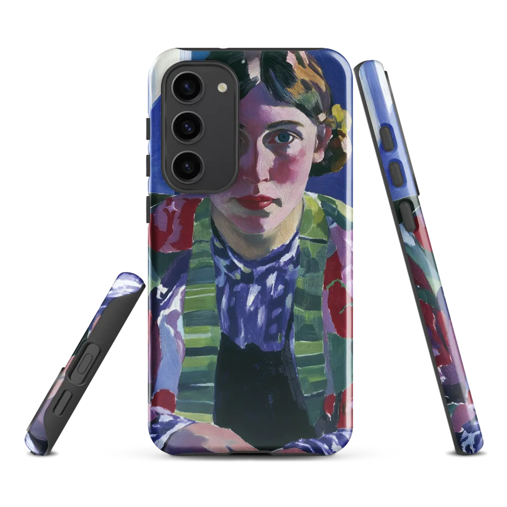 Vibrant Gaze: A Modernist Portrait