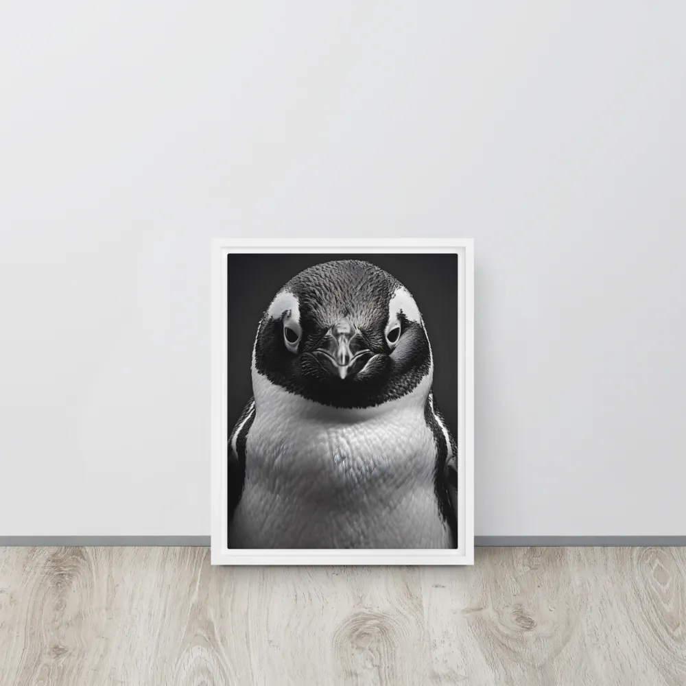 Majestic Penguin Portrait | Canvas with White Frame | 11″×14″