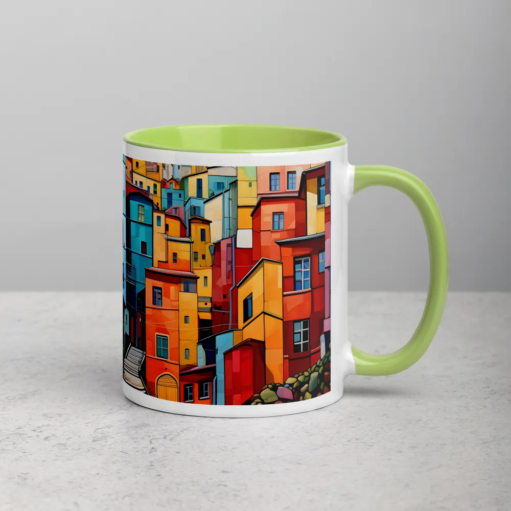Vibrant Village: A Cubist Journey