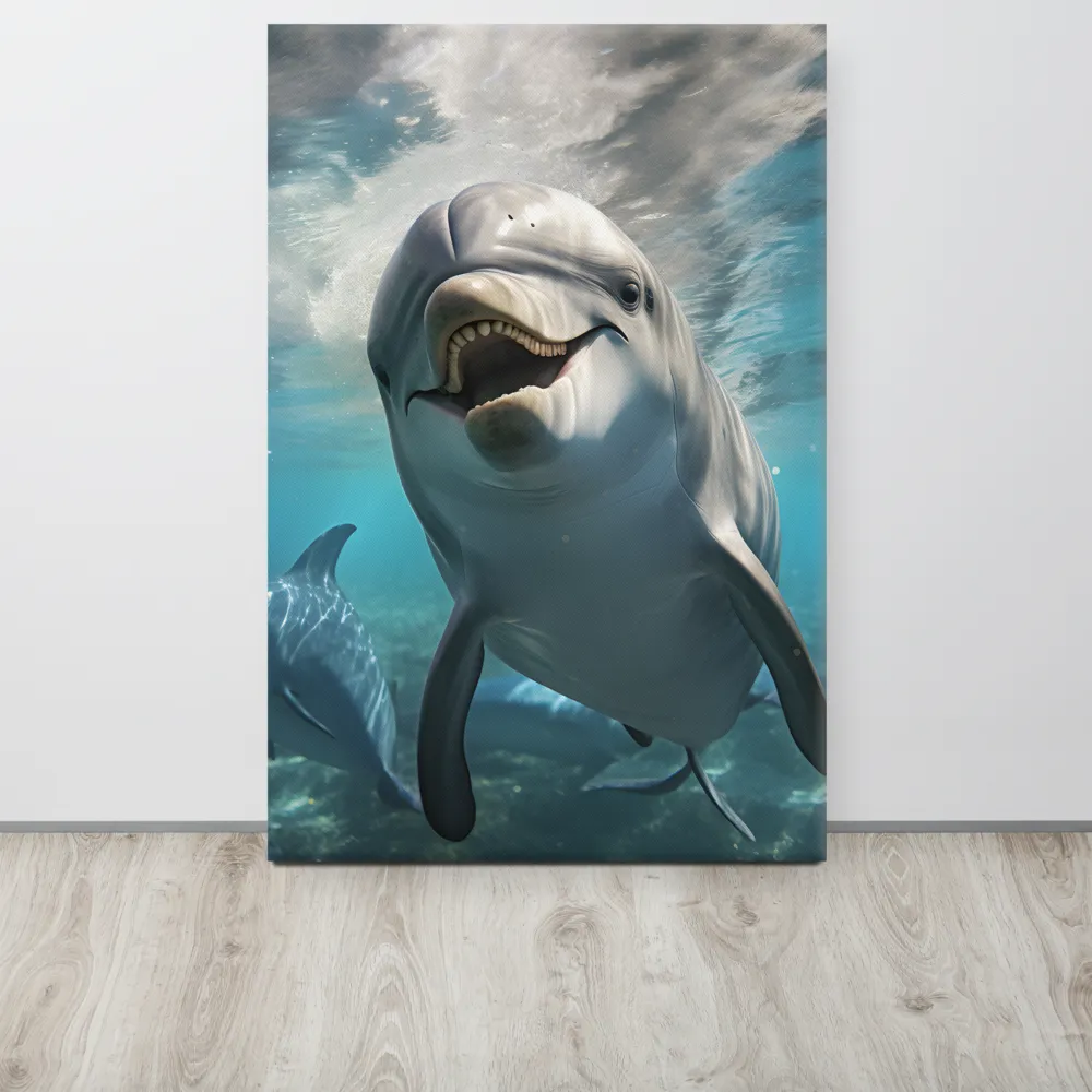Beneath the Waves: A Dolphin's Dance
