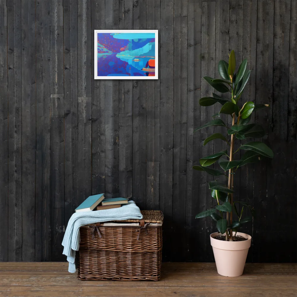 Reflections of Serenity | Canvas with White Frame | 12″×16″