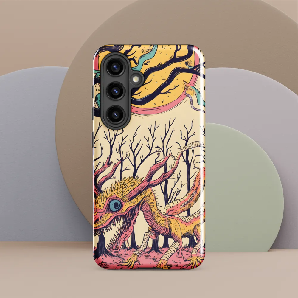 The Enigmatic Dragon of the Desolate Forest | Phone Case |  S24 | Tough Case | Glossy