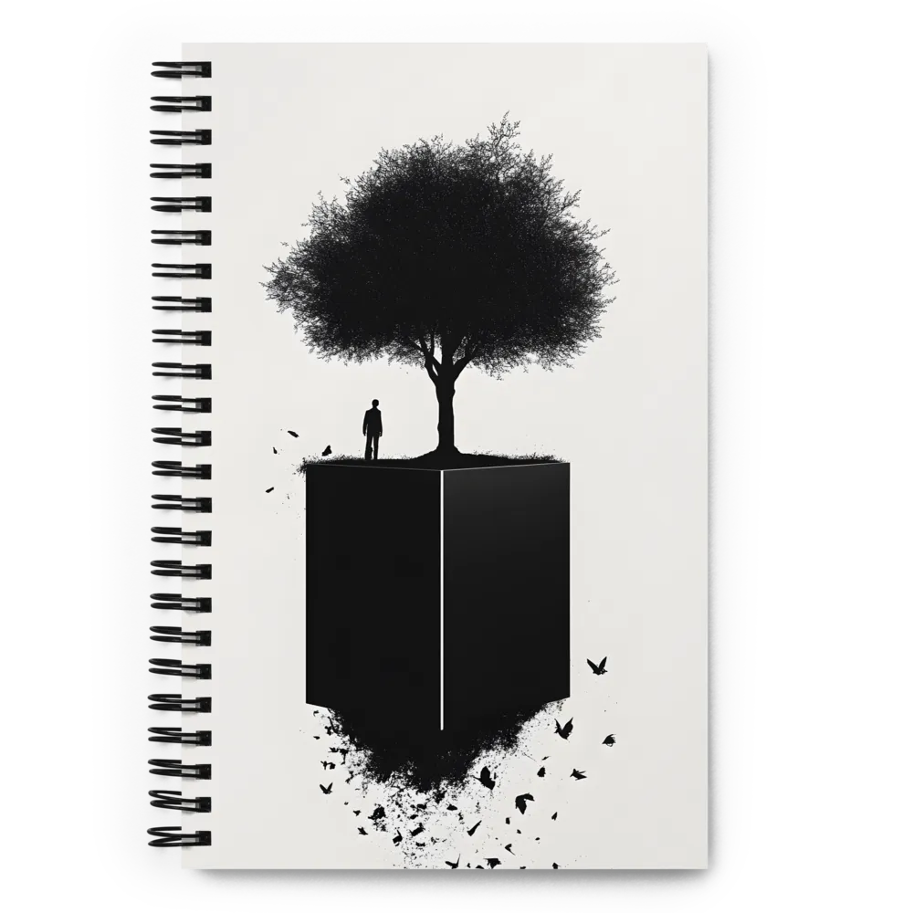 Contemplation Under the Tree | Spiral Notebook