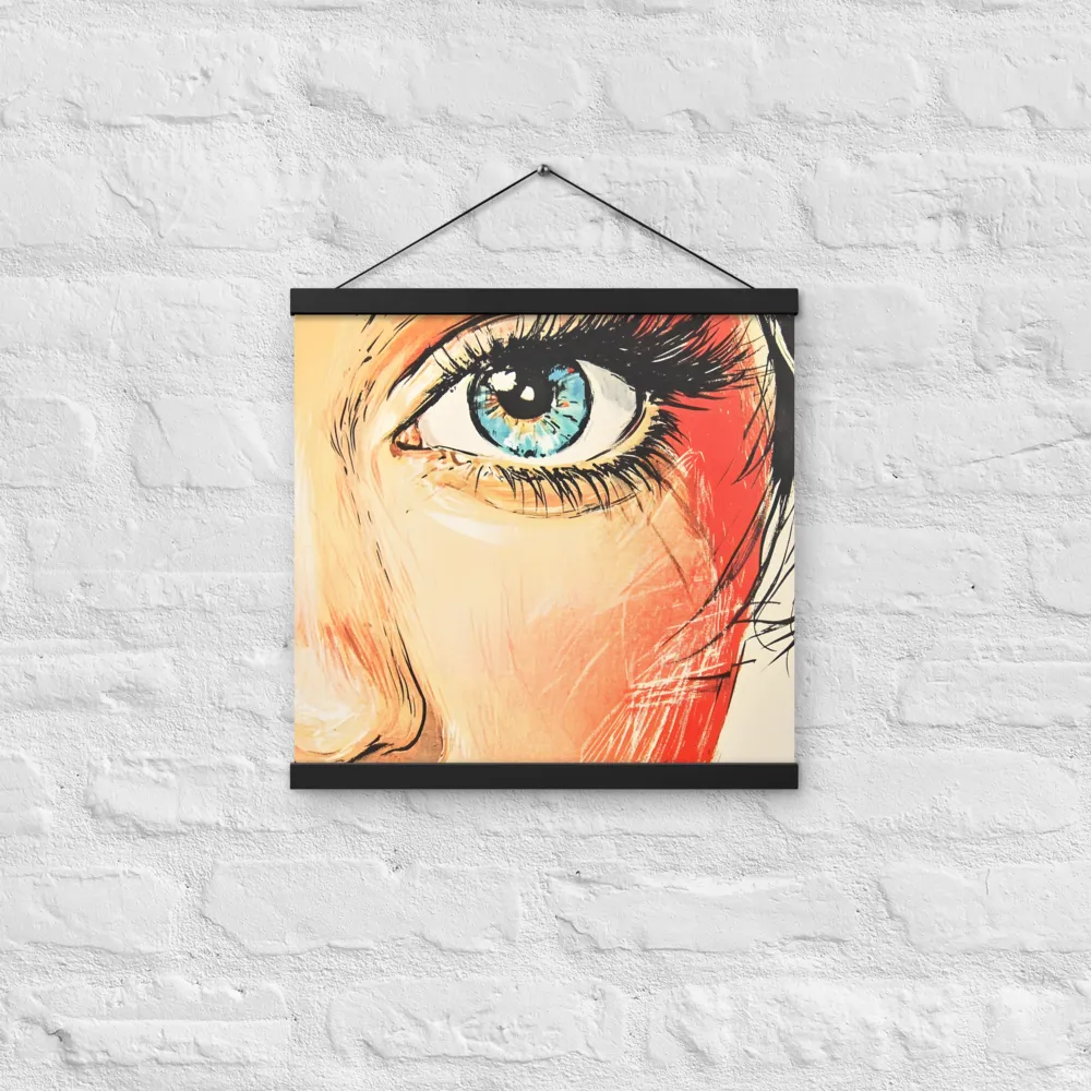 Gaze of Emotion | Poster With Black Wood Hanger | 16″×16″