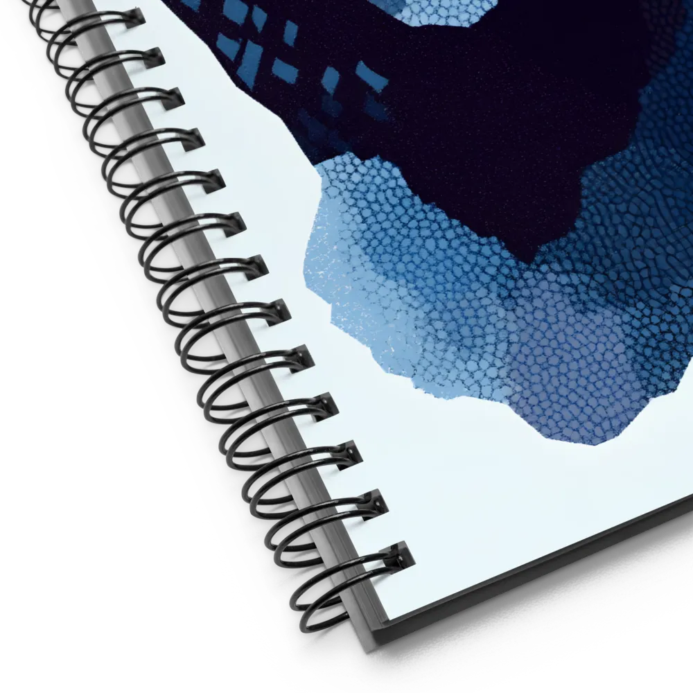 Abstract Avian Portrait in Blue | Spiral Notebook