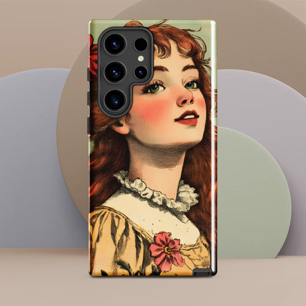 Whimsical Portrait of a Flower-Adorned Girl