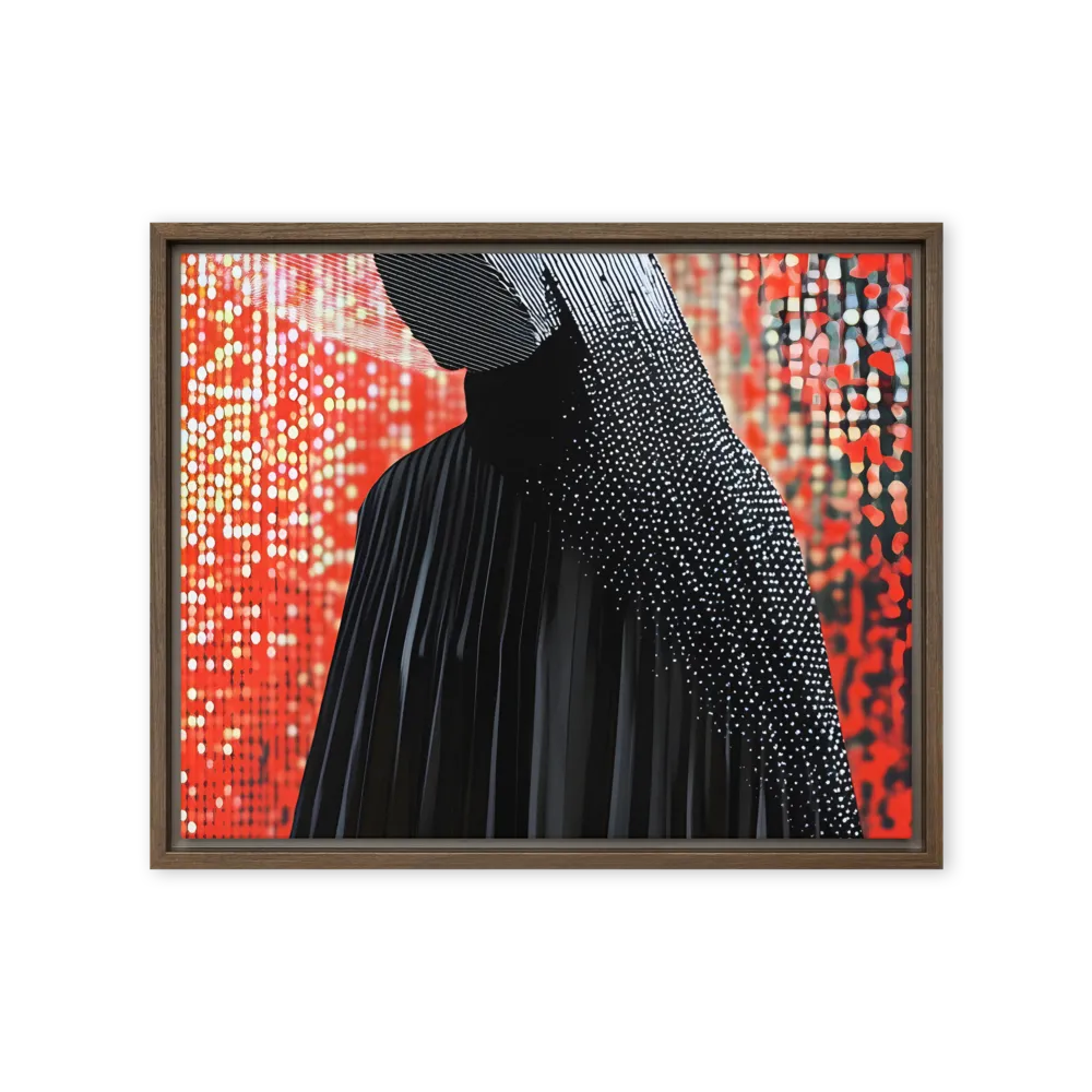 Veil of Modernity | Canvas with Brown Frame | 16″×20″