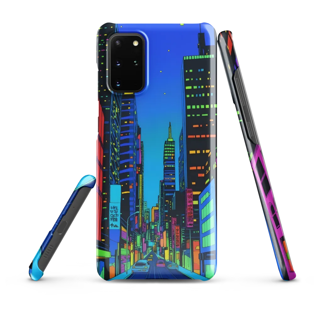 Neon Dreamscape: A Futuristic City at Dusk | Phone Case |  S20 Plus | Snap Case | Glossy