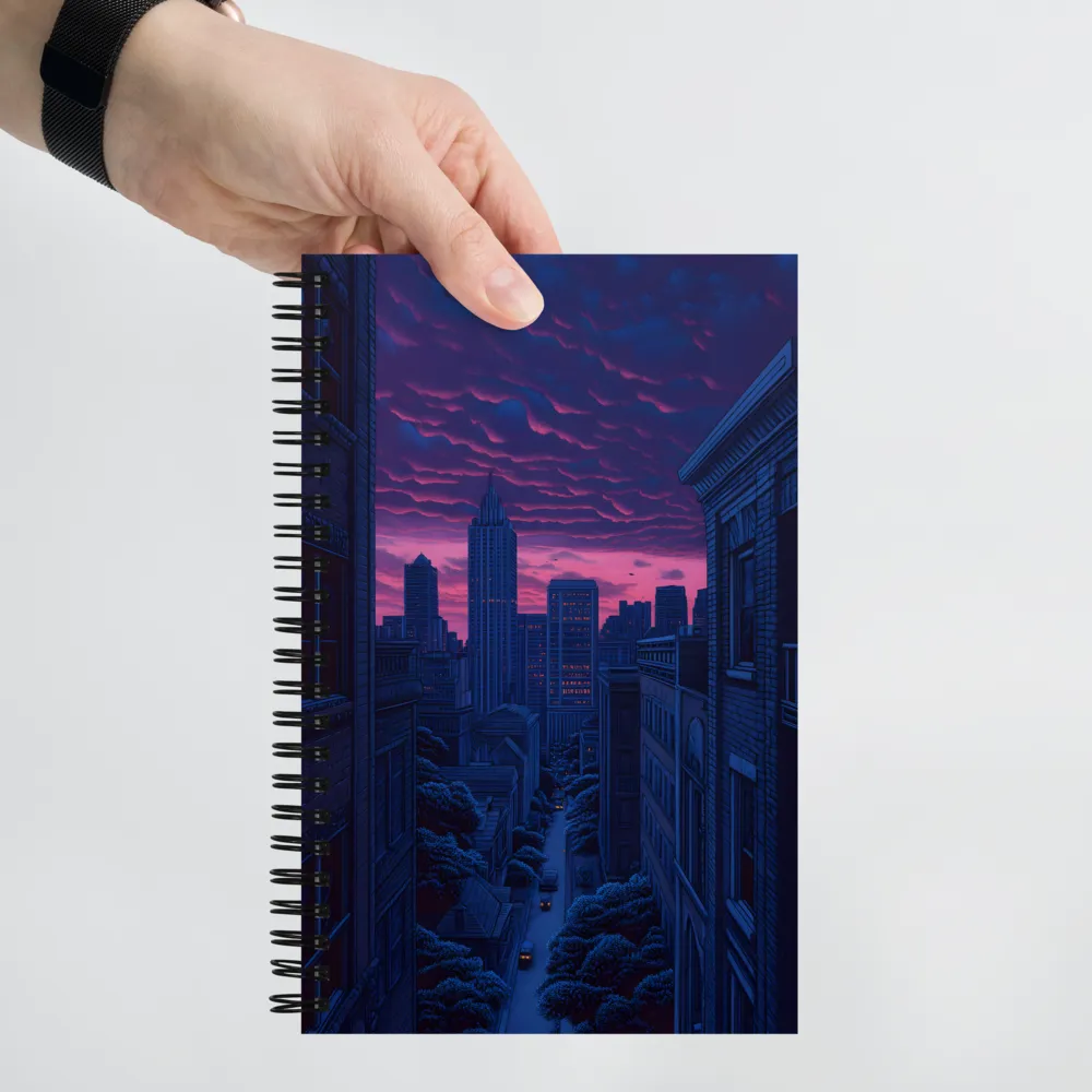 Twilight Over the City | Spiral Notebook