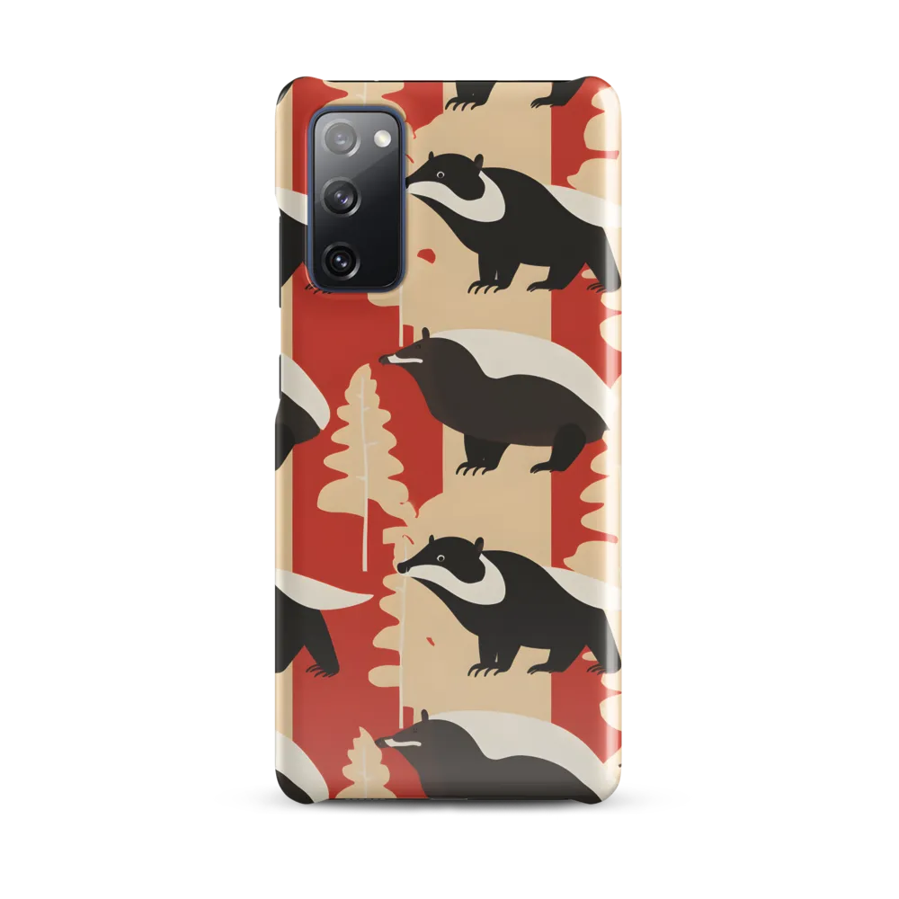 Wildlife Pattern: The Badger Tale | Phone Case |  S20 FE | Snap Case | Glossy