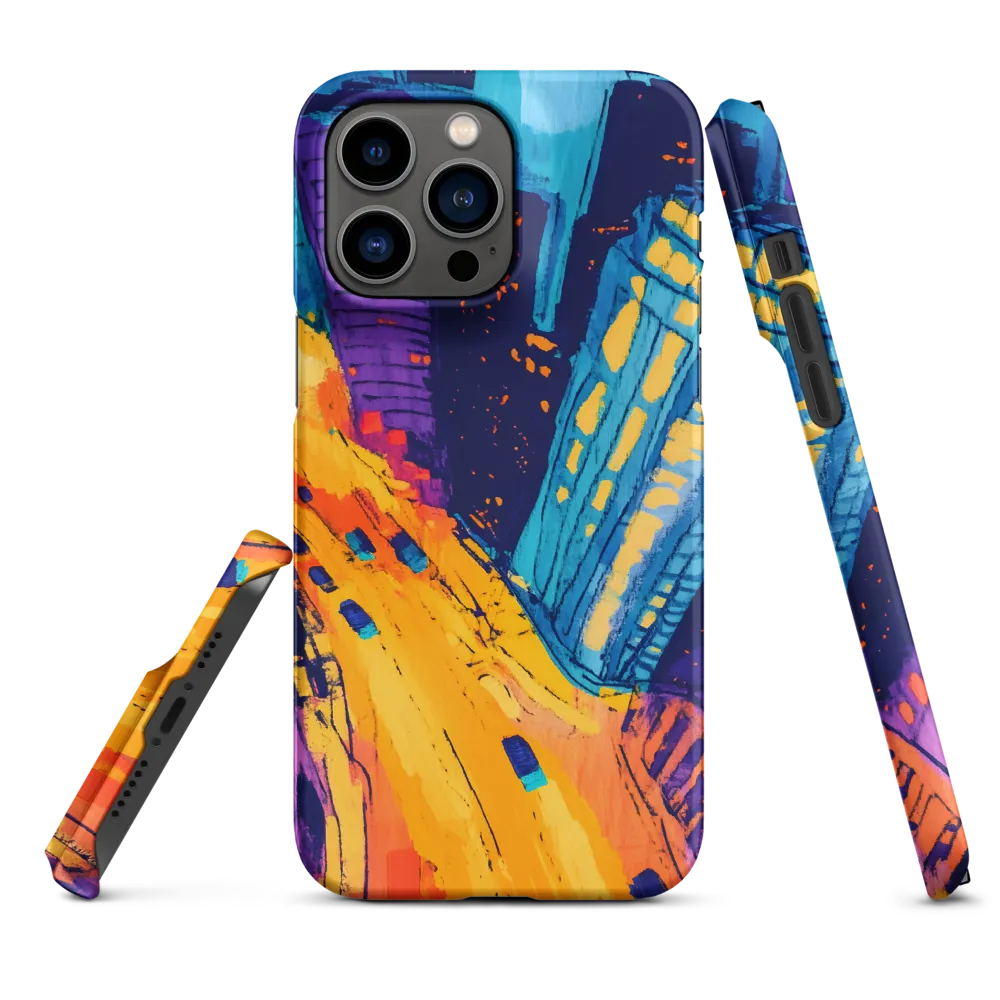 Electric City Nightscape | Phone Case |  14 Pro Max | Snap Case | Matte