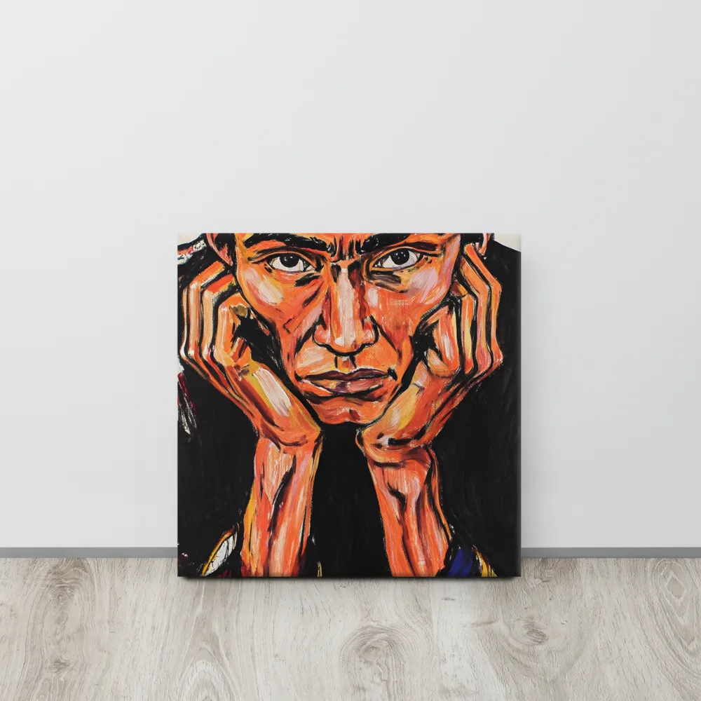 Contemplative Intensity: An Expressionist Portrait