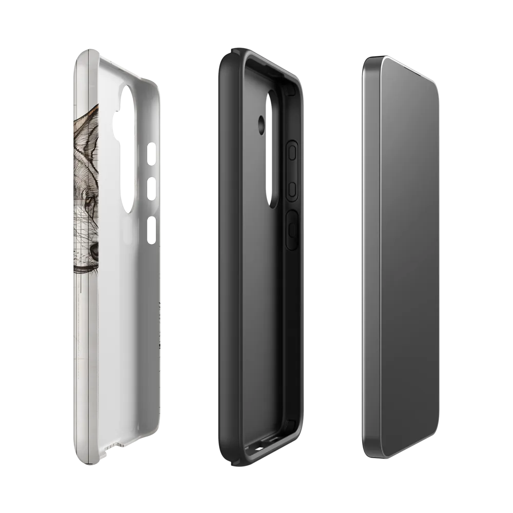Geometric Harmony: The Essence of Wolves | Phone Case |  S24 | Tough Case | Matte