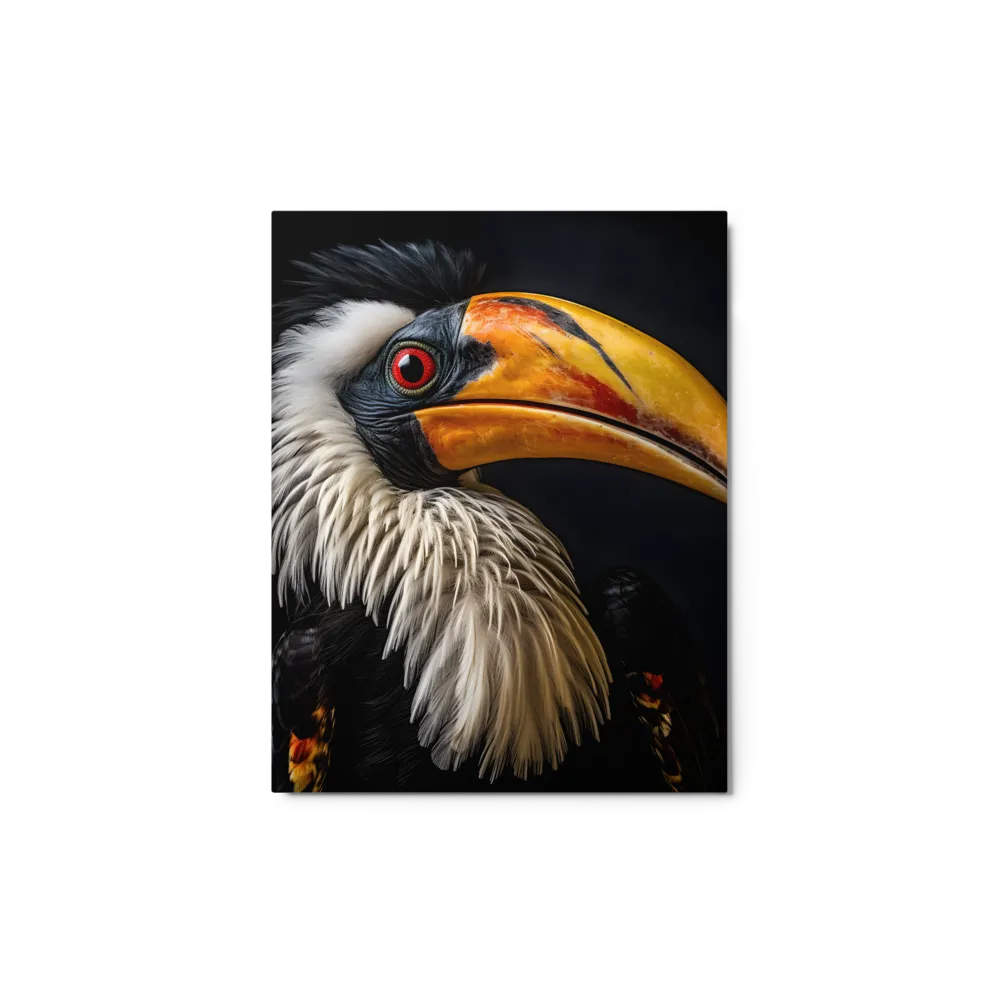 Majestic Hornbill Portrait | Metal Print | 11″×14″