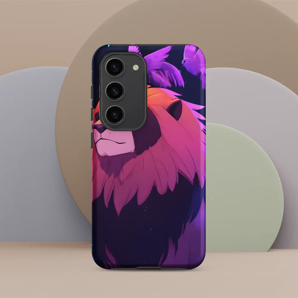 Regal Serenity: The Majestic Lion | Phone Case |  S23 | Tough Case | Matte