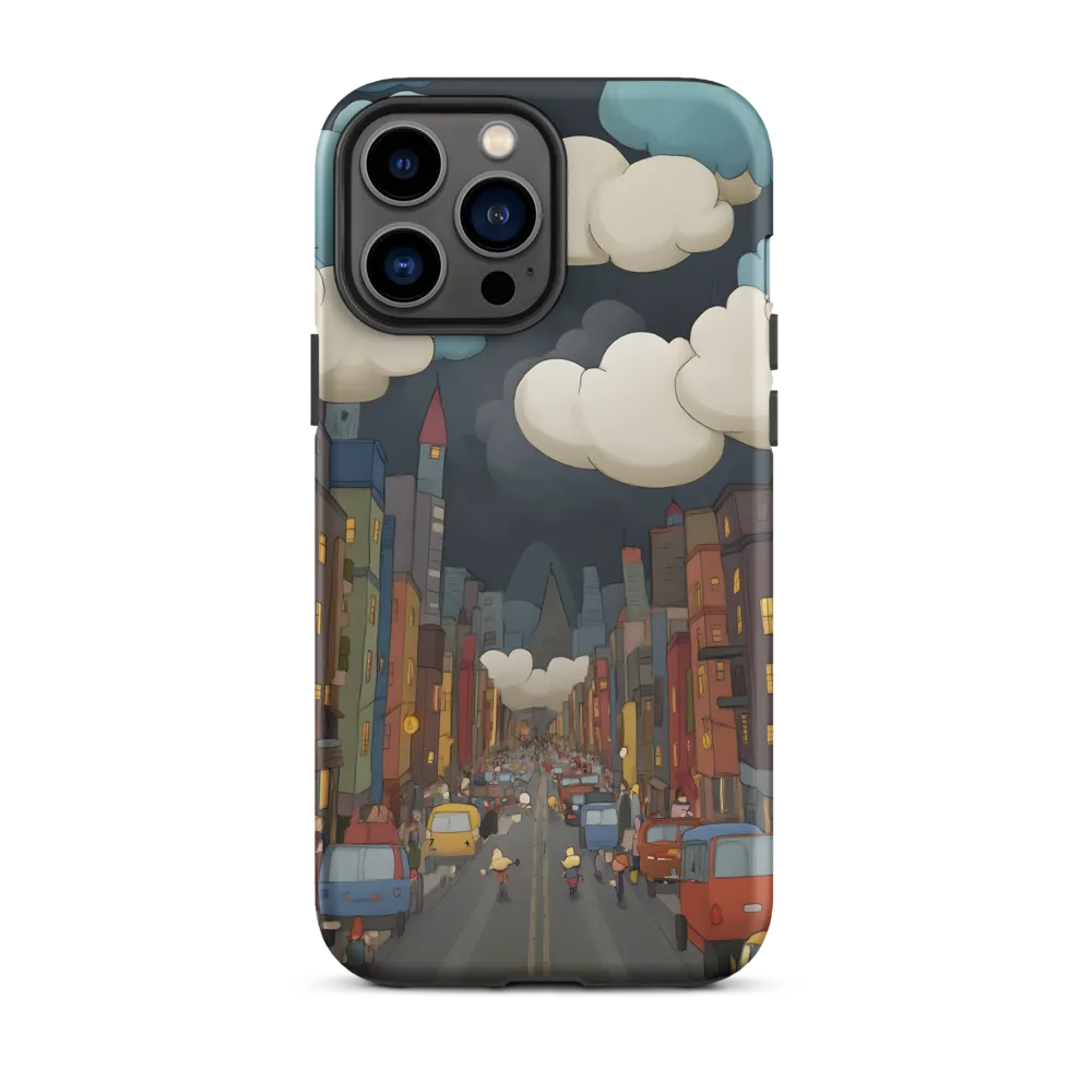 Urban Symphony: A City Awakens at Dusk | Phone Case |  13 Pro Max | Tough Case | Matte