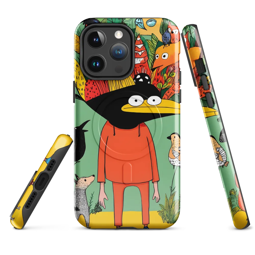 Whimsical Encounter in a Colorful Jungle