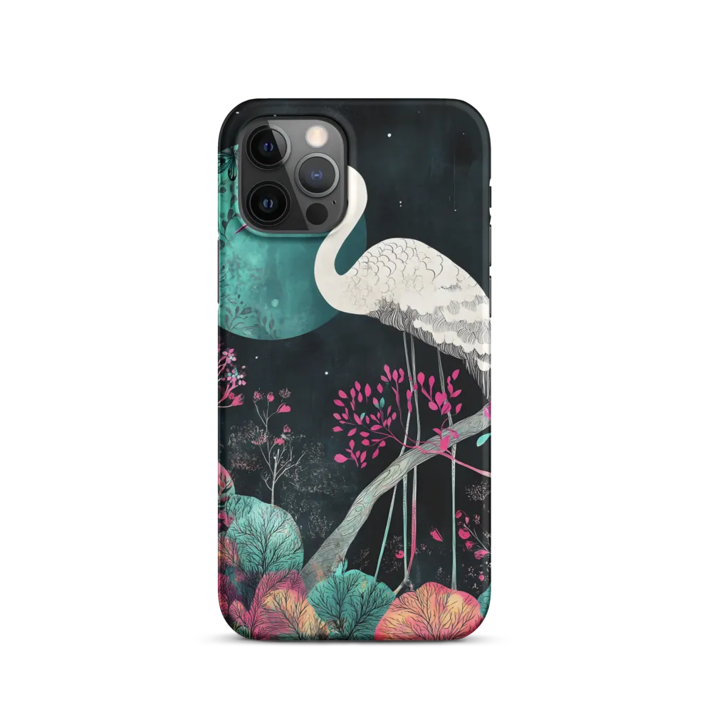 Ethereal Presence: Heron in a Floral Dreamscape