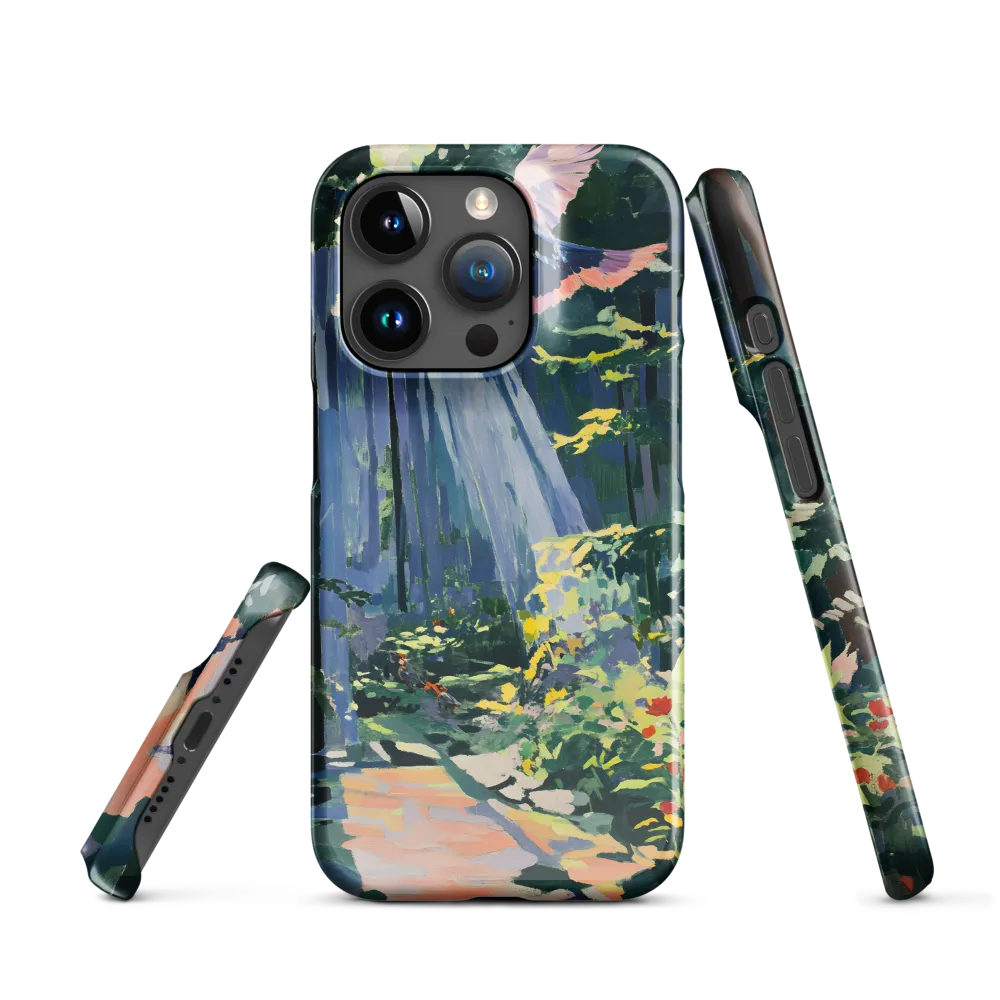Flight of Light: A Serene Forest | Phone Case |  15 Pro | Snap Case | Glossy