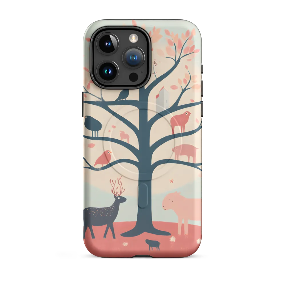 Whimsical Tree with Playful Creatures