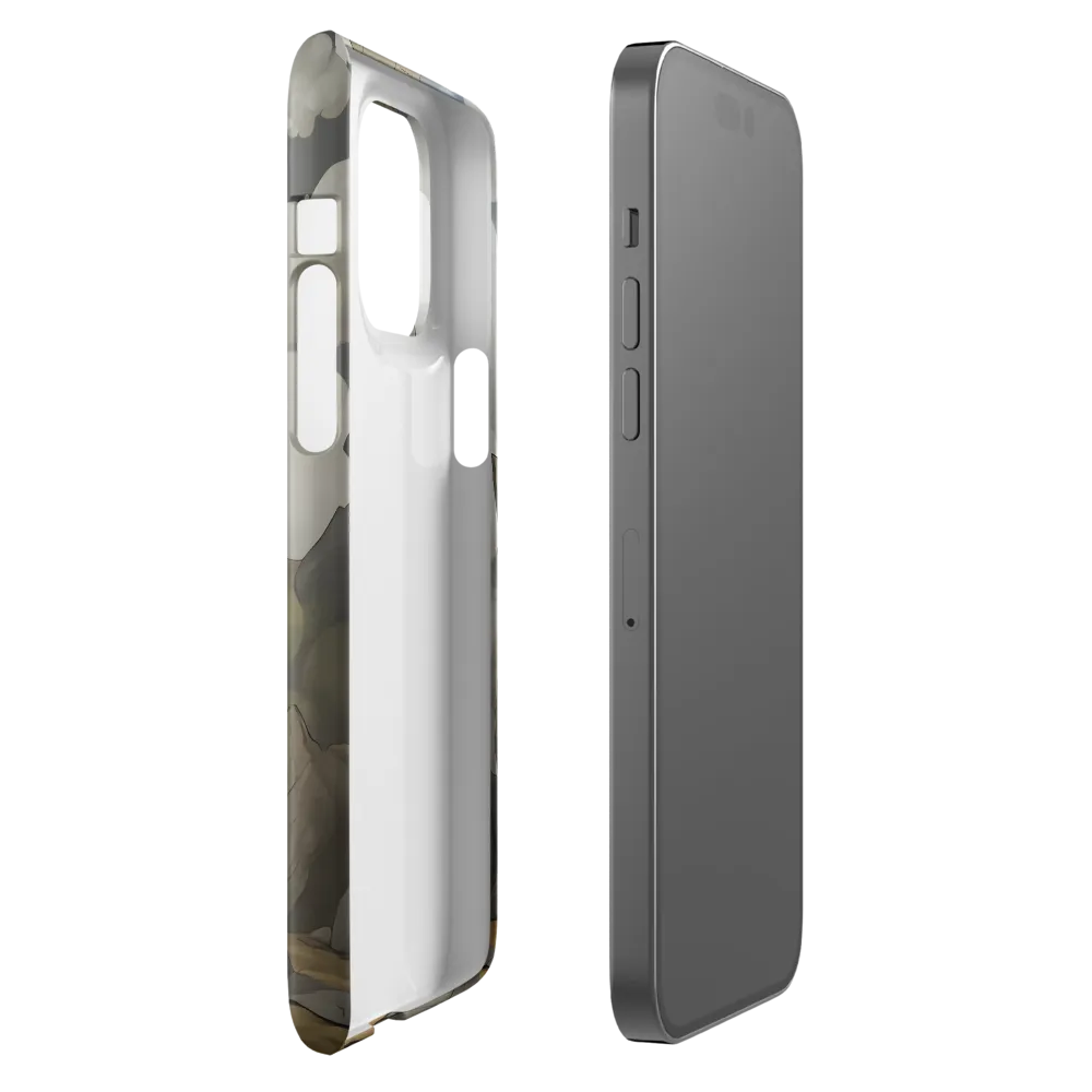 Whimsical Stone Figure in a Rocky Landscape | Phone Case |  14 Pro Max | Snap Case | Glossy