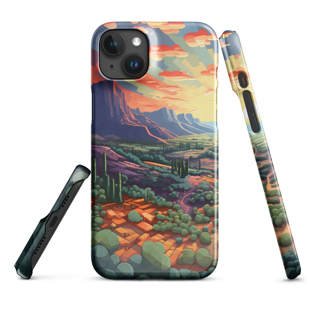 Desert Serenity at Dusk | Phone Case |  15 Plus | Snap Case | Glossy