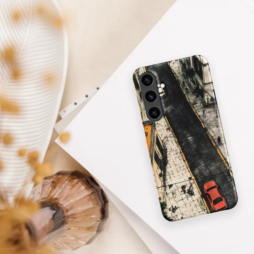Urban Harmony: Aerial Street View | Phone Case |  S24 Plus | Snap Case | Matte