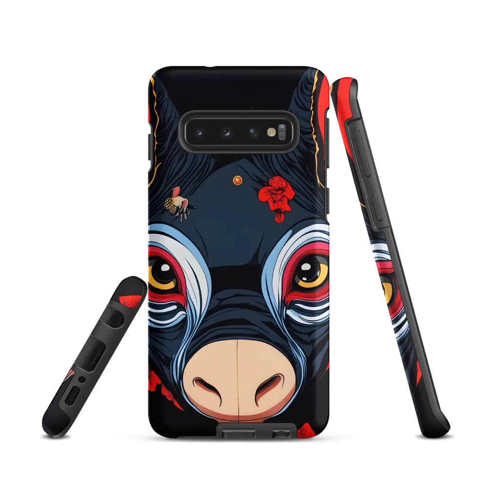 Mystical Bull with Floral Motifs
