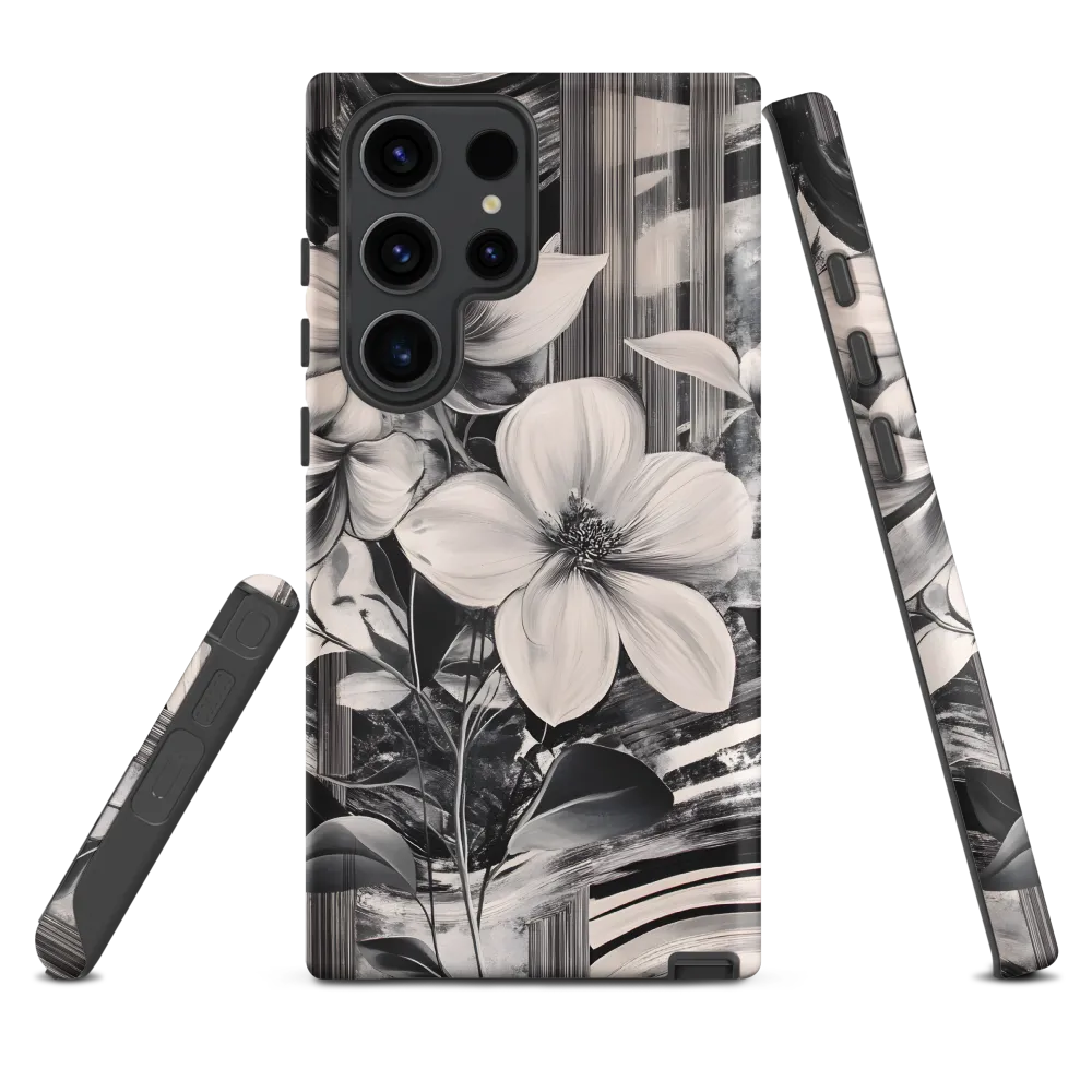 Ethereal Bloom: A Dance of Monochromes