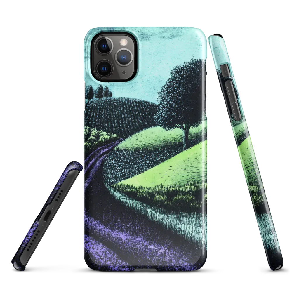 Winding Serenity: A Modern Landscape | Phone Case |  11 Pro Max | Snap Case | Glossy