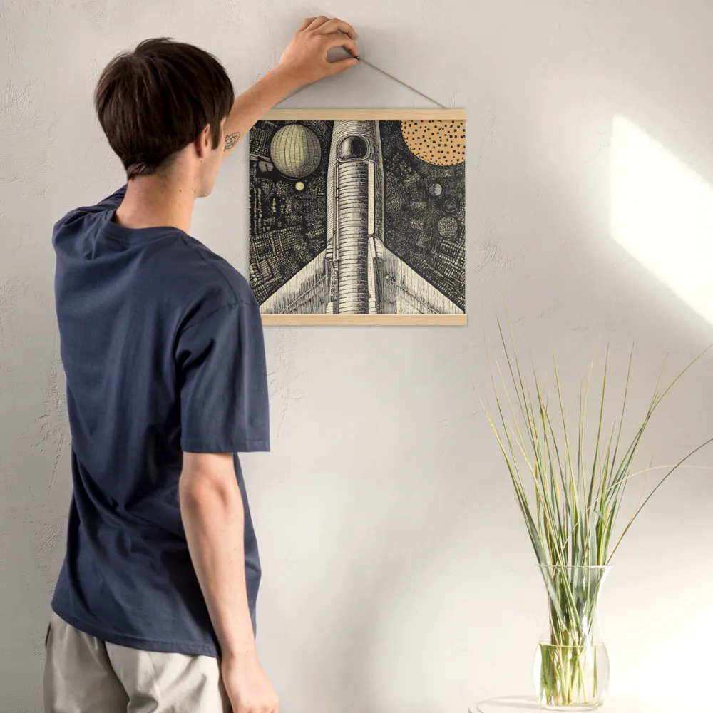 Voyage to the Unknown | Poster With Oak Wood Hanger | 16″×16″