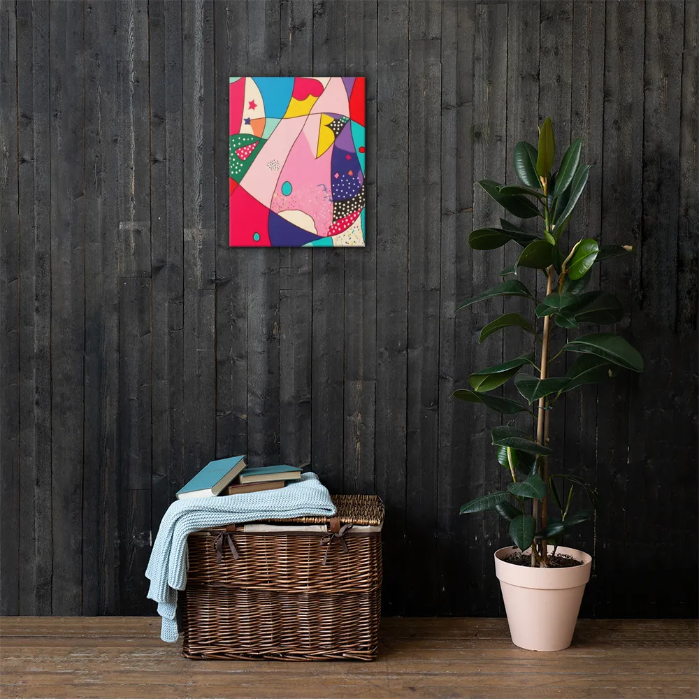 Playful Geometry in Color | Canvas | 16″×20″